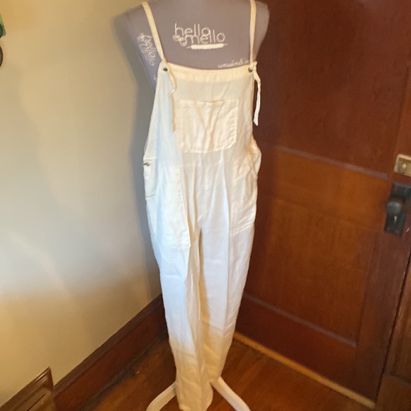 ❣️Patrons of Peace 100% cotton cream jumpsuit/ overalls❣️ - Picture 1 of 11